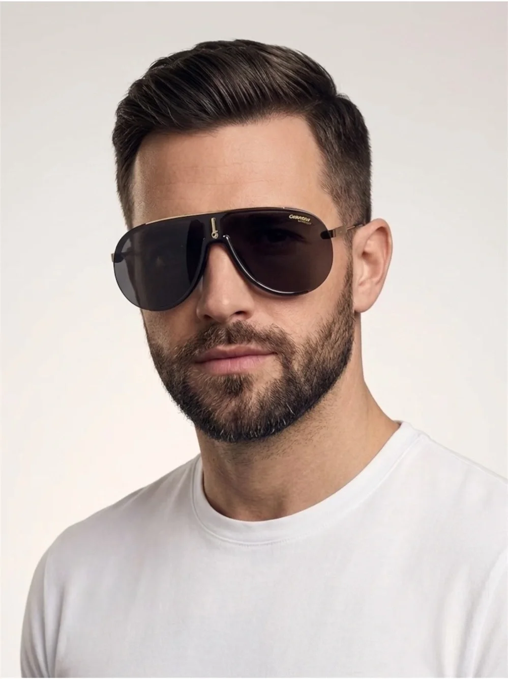 NWOT Carrera Superchampion Special Edition Black Gold Aviator Sunglasses 2M22K